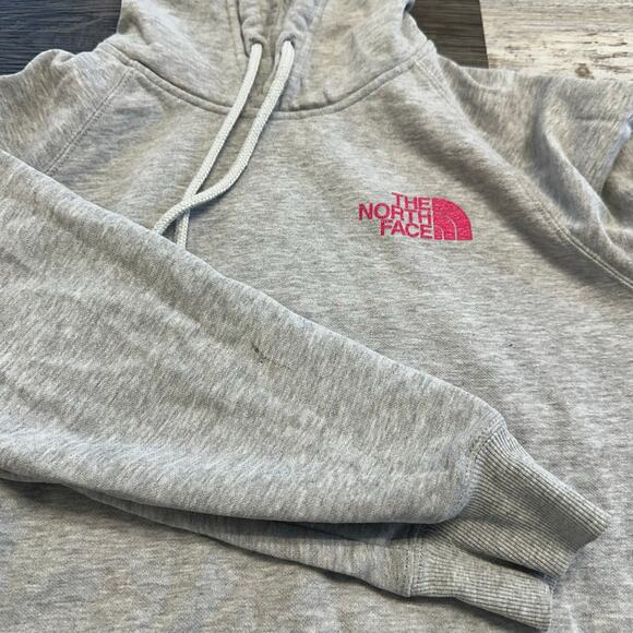 TNF The North Face Cancer Awareness Gray Pink Womens M‎ Fleece Pullover Hoodie - Picture 6 of 12